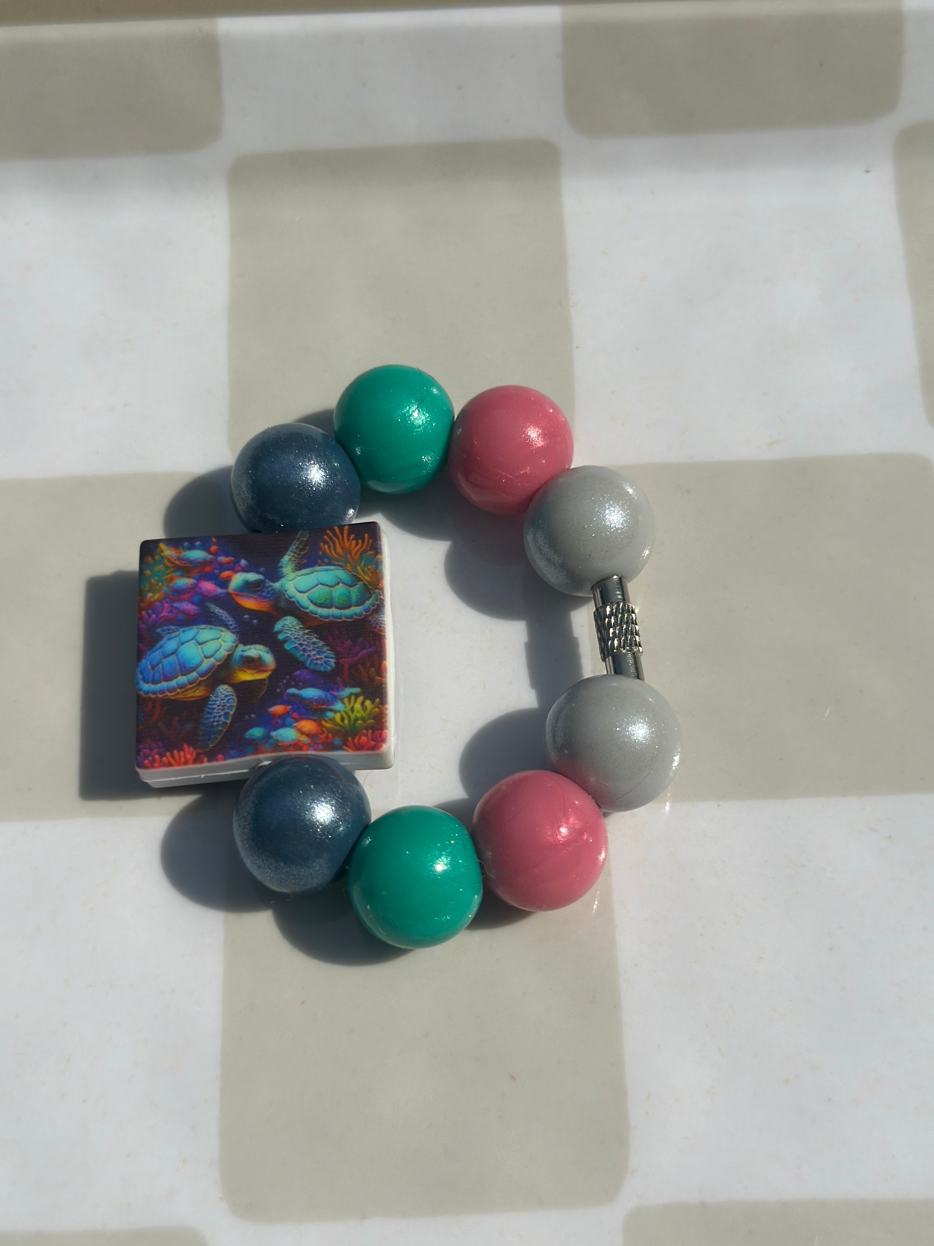 Turtle cup charm/luggage tag/bag tag