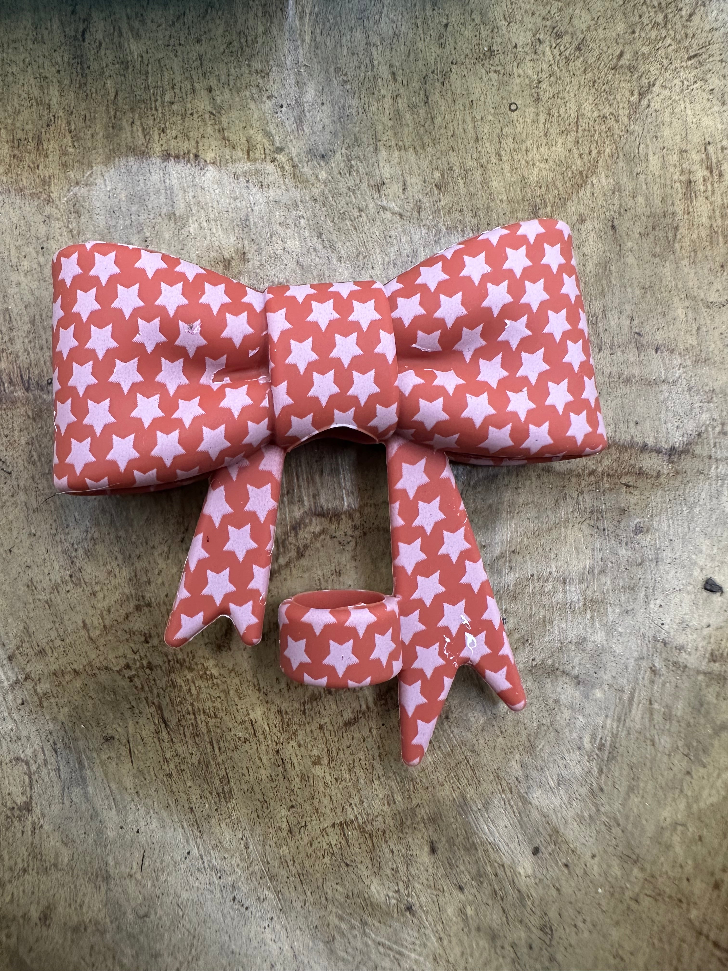 Rust with stars straw topper