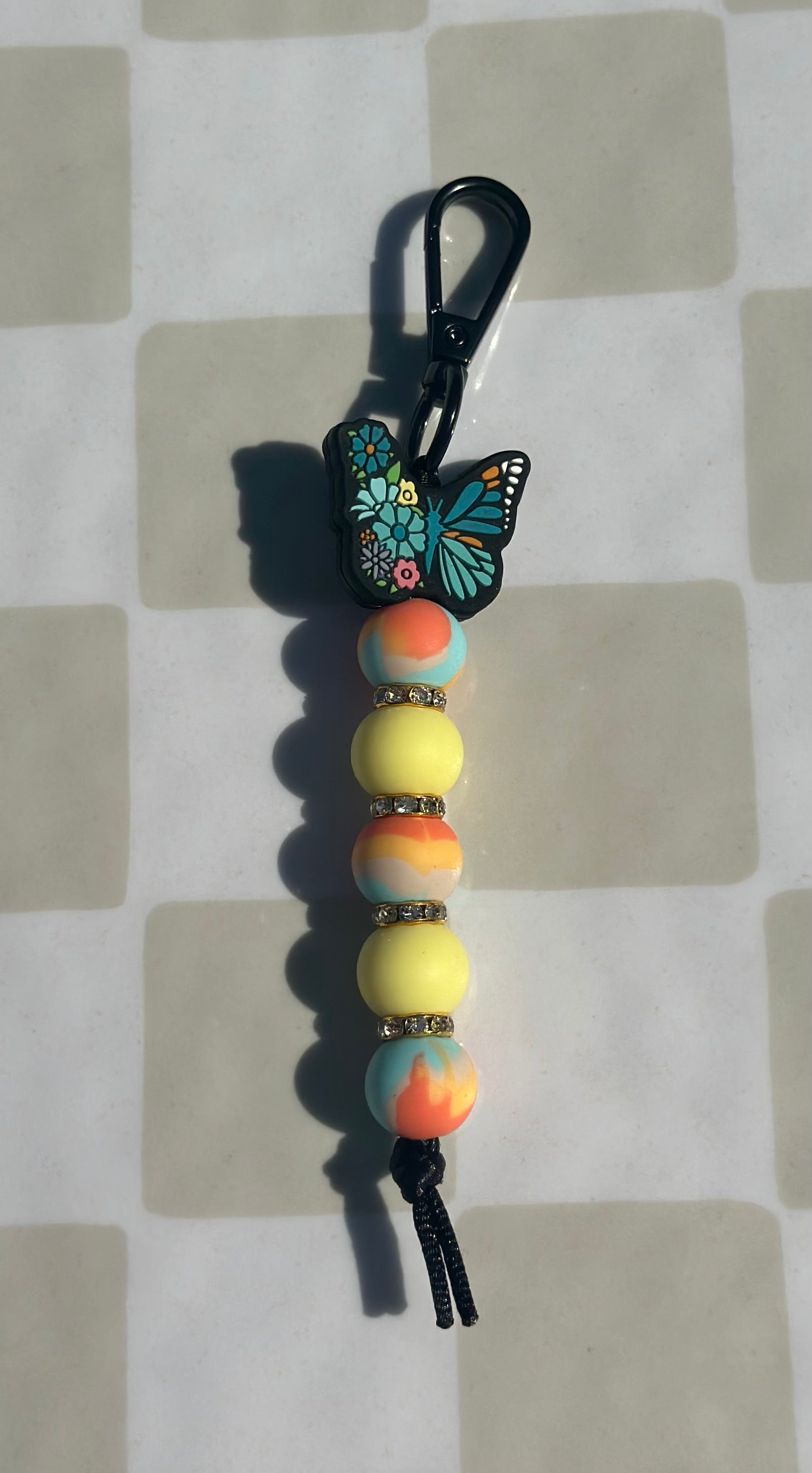 Butterfly zipper pull/purse charm