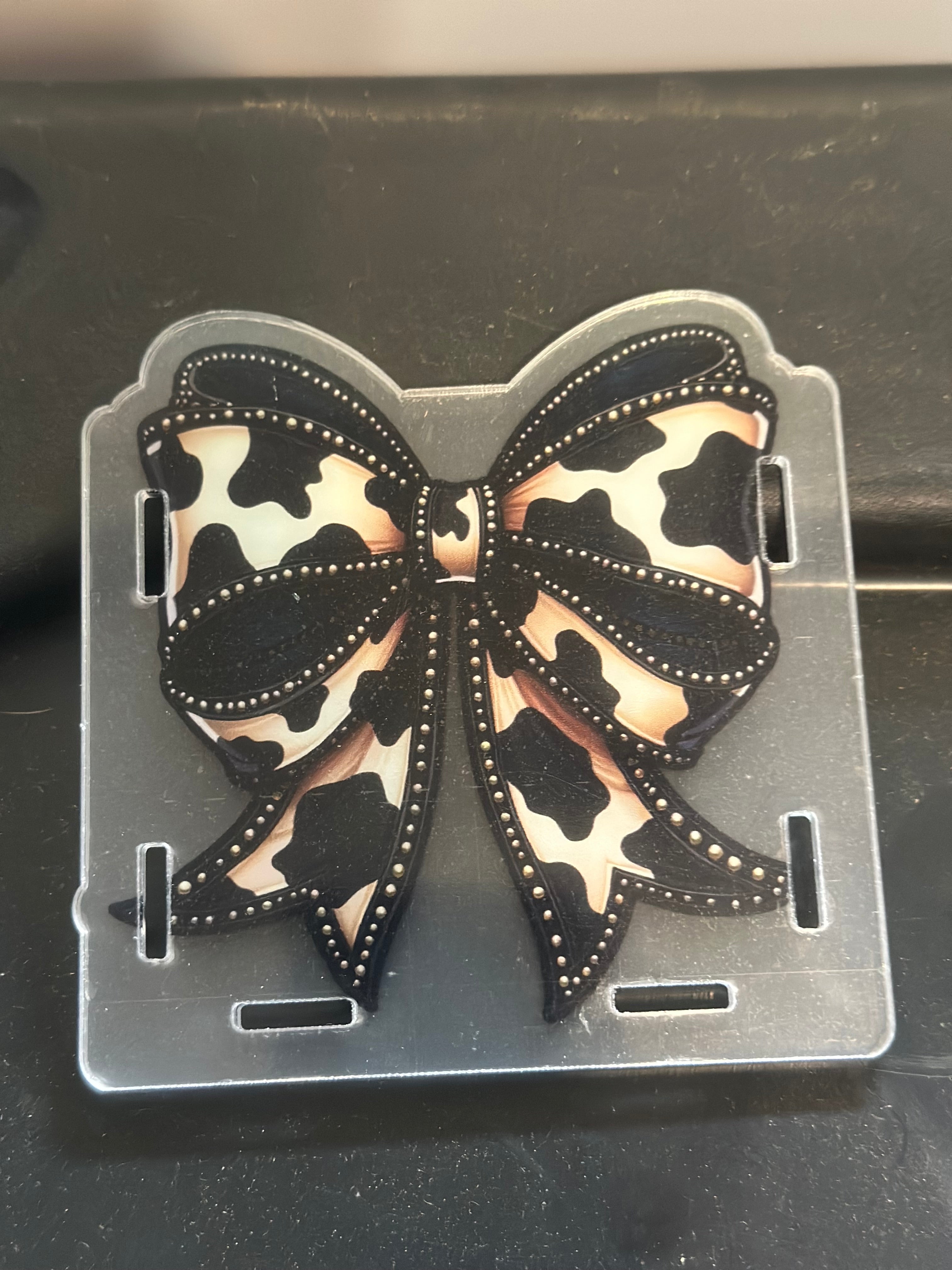 Cowhide bow pen holder/anything holder
