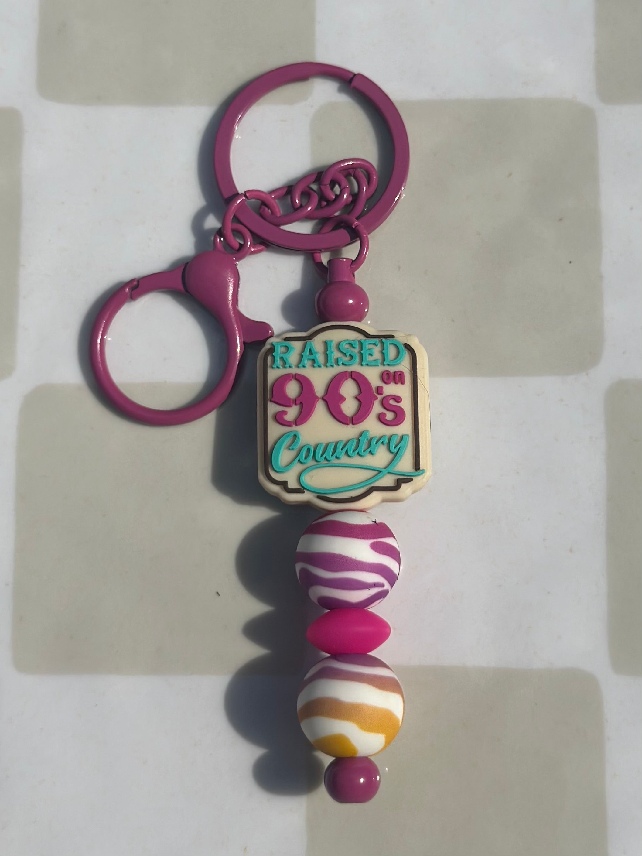 Raised on 90’s country keychain