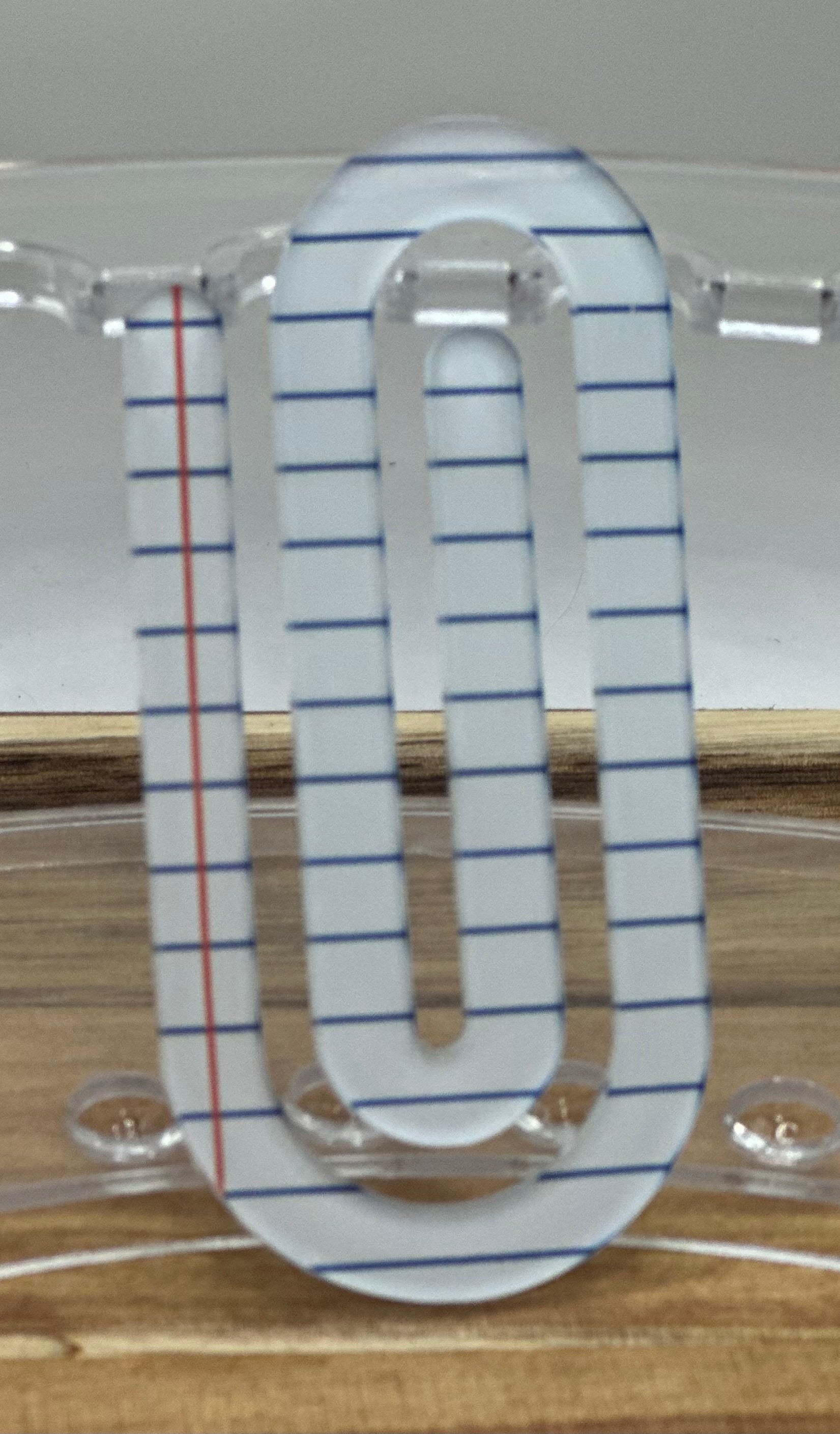 Notebook paper bookmark, paperclip