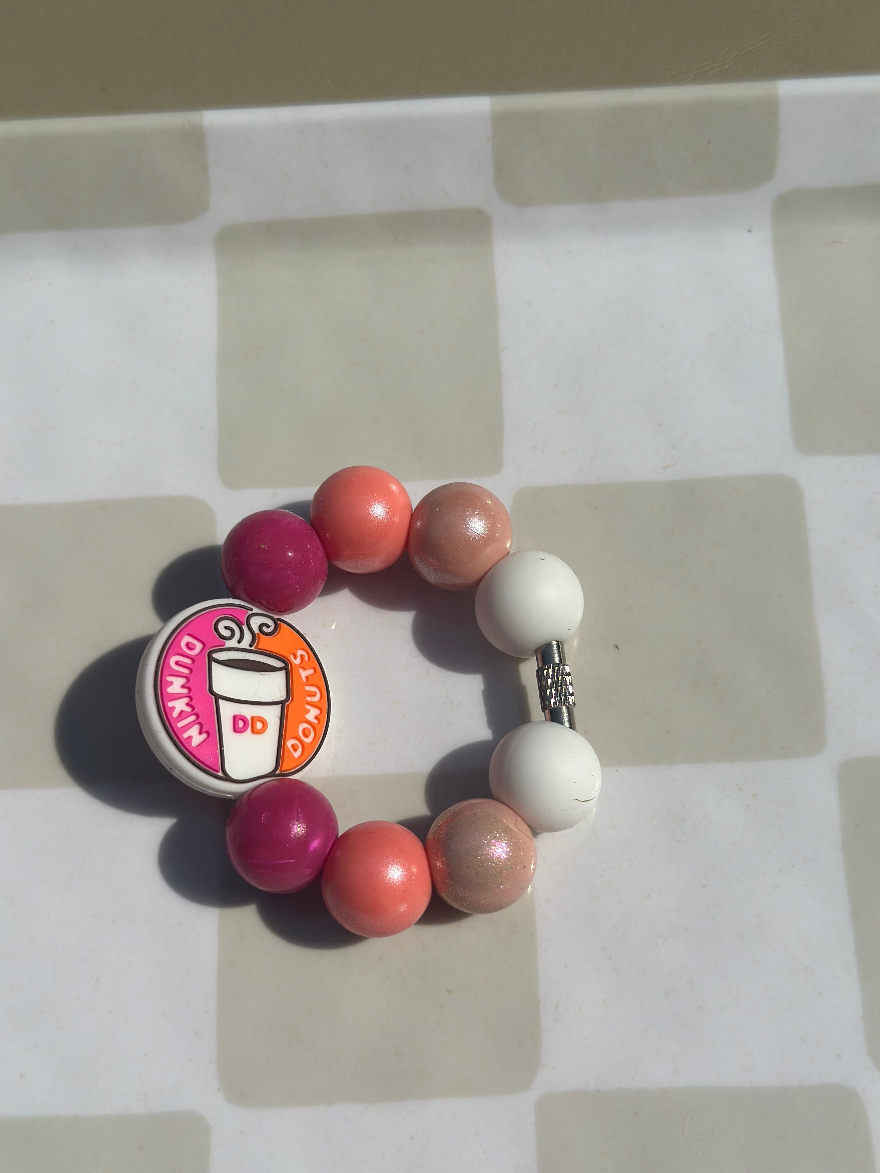 Dunkin car charm/luggage tag/bag tag