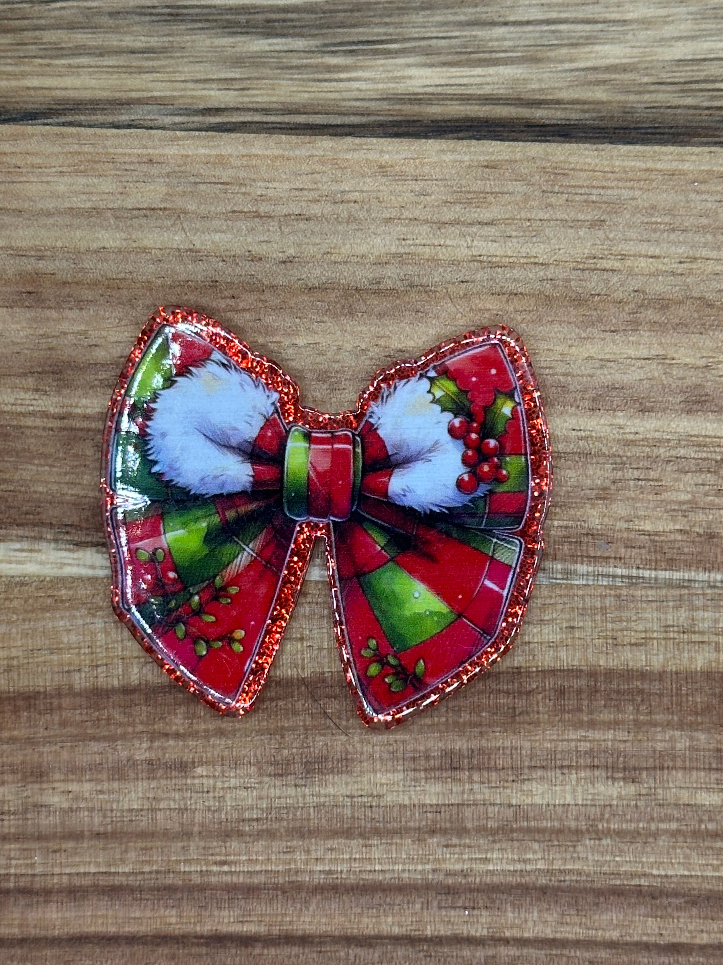 Christmas bow magnet