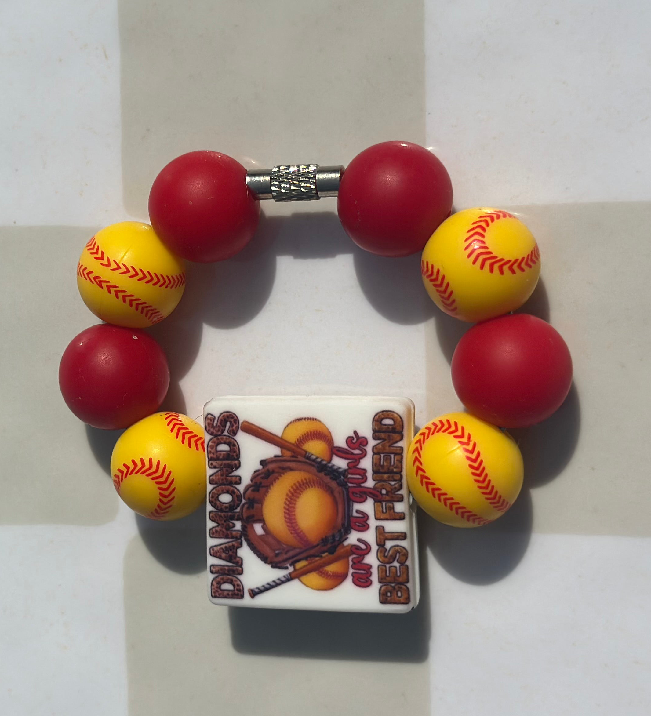 Softball cup charm/luggage tag/bag tag