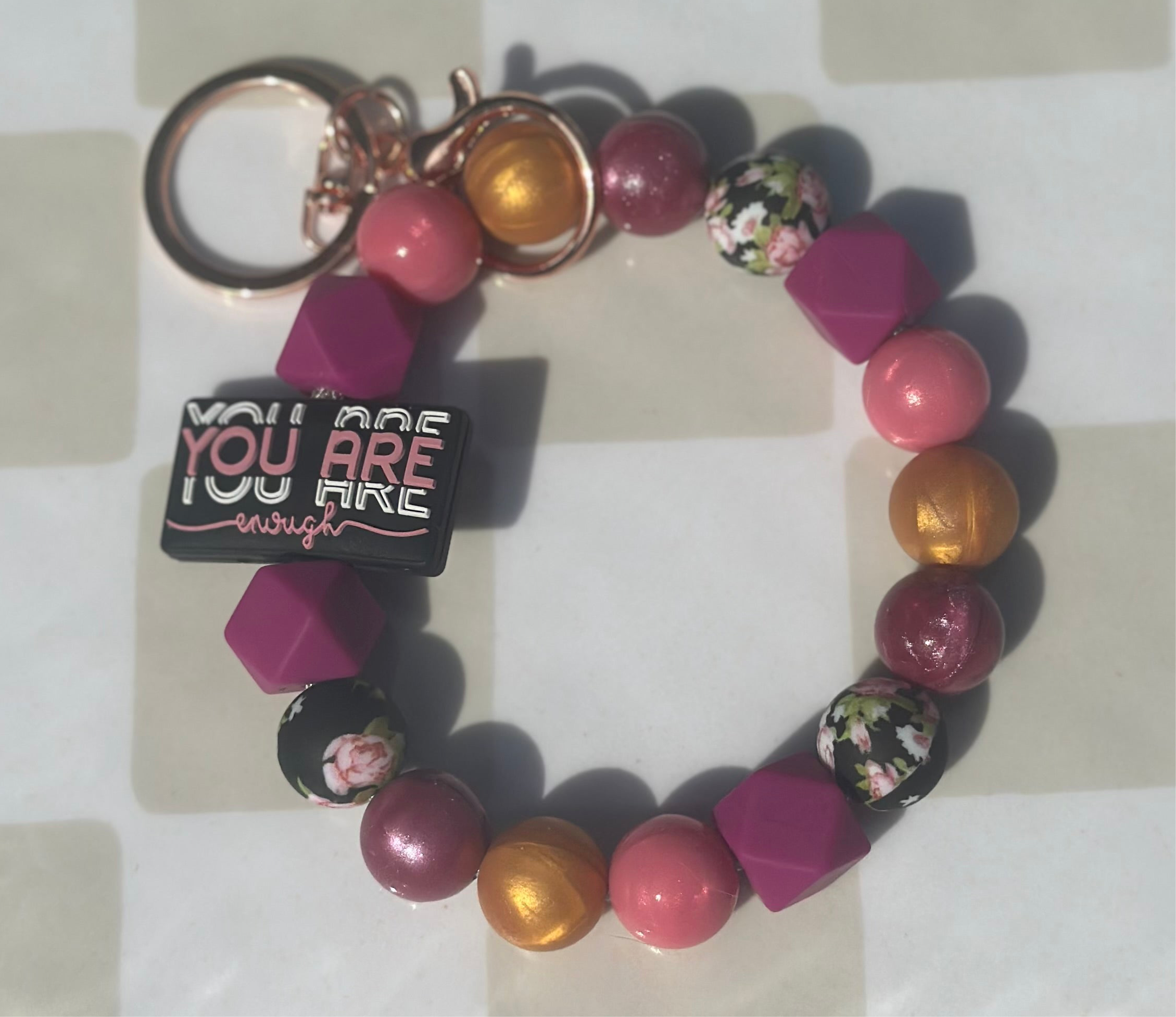 You Are Enough wristlet/keychain