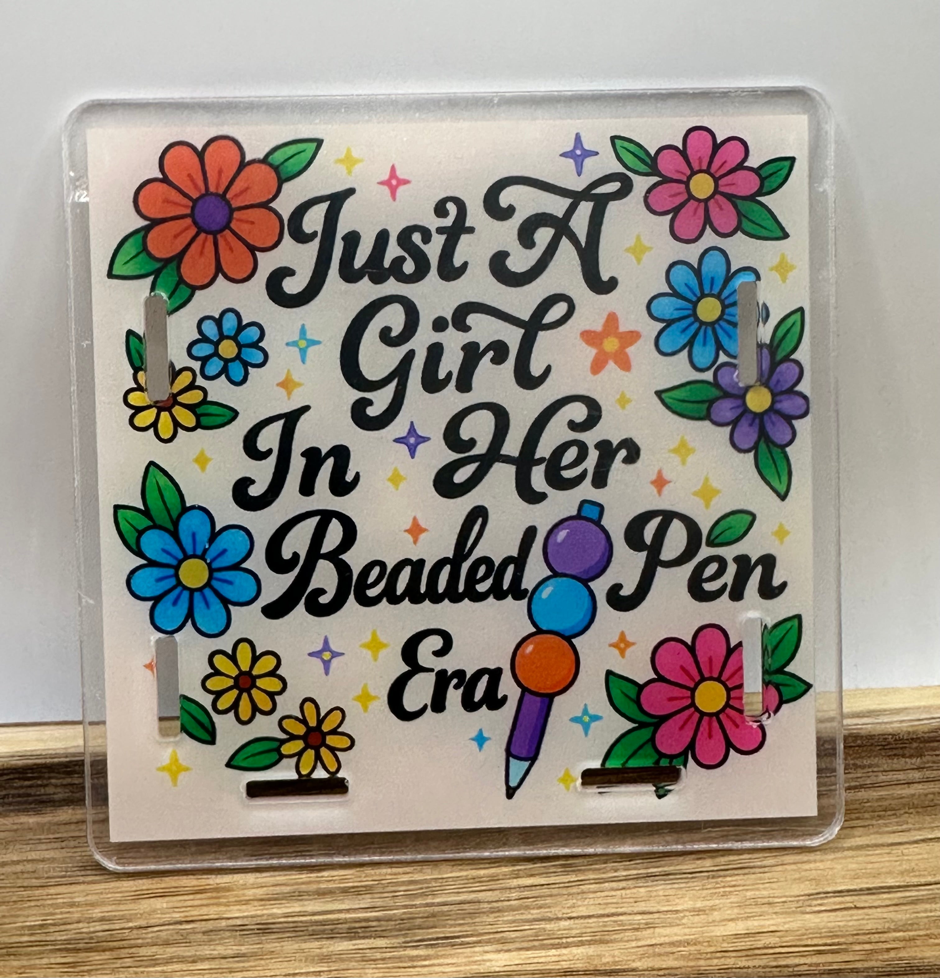 Just a girl in her beaded pen era pen holder/anything holder