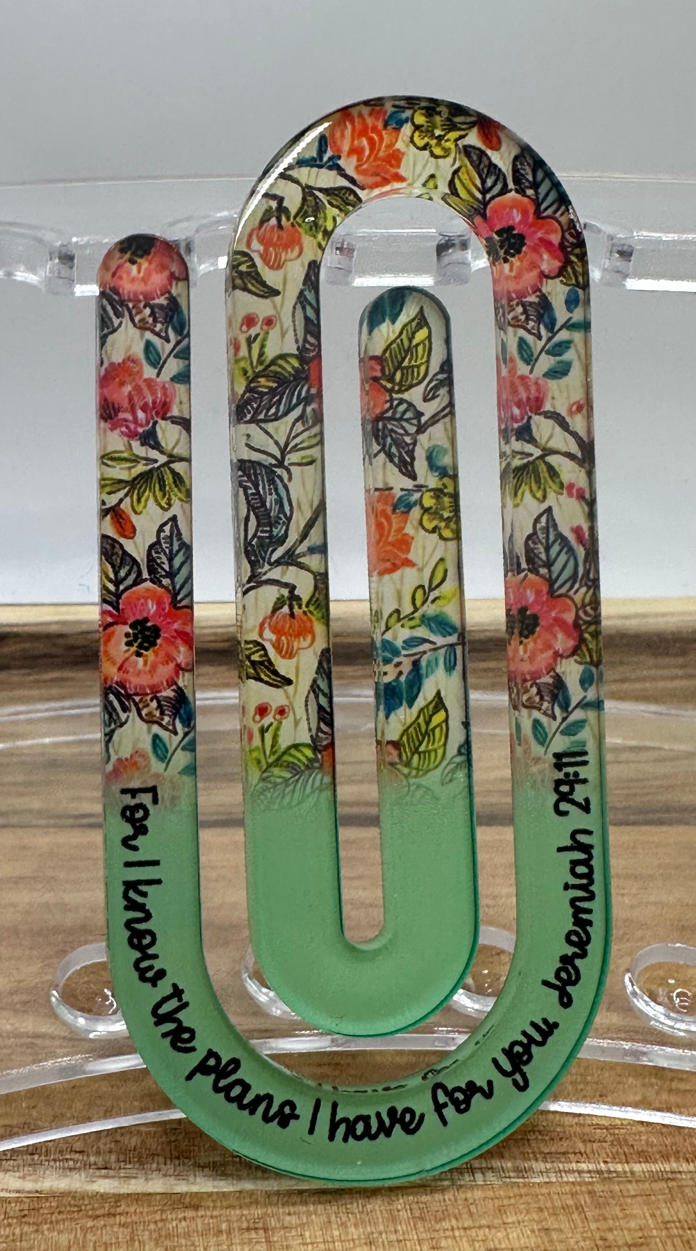 For I know the plans I have for you bookmark/paperclip