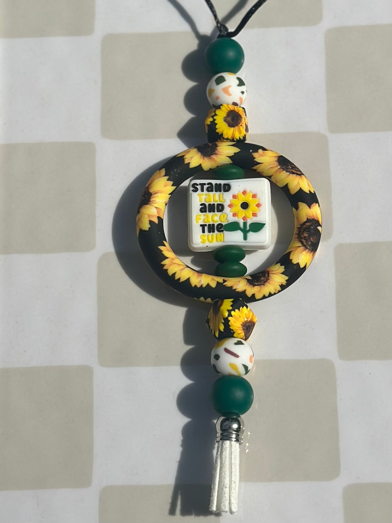 Sunflower car charm