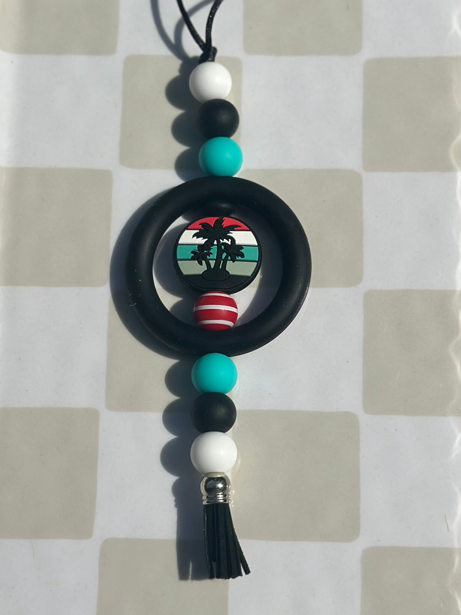 Palm tree car charm
