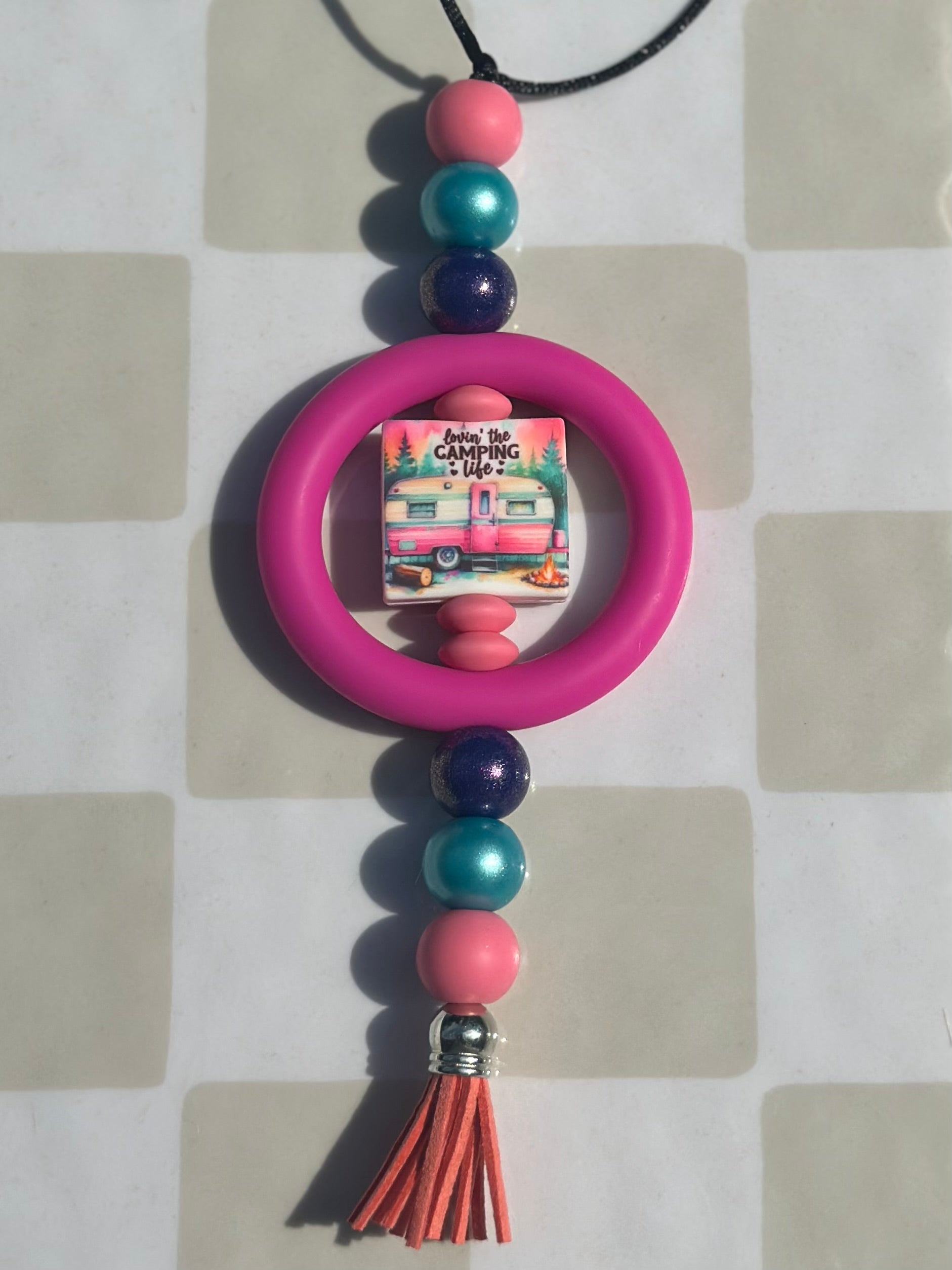 Camp life car charm