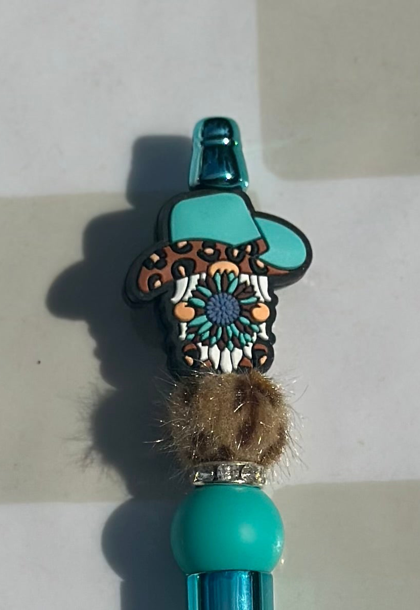Western Gnome beaded pens