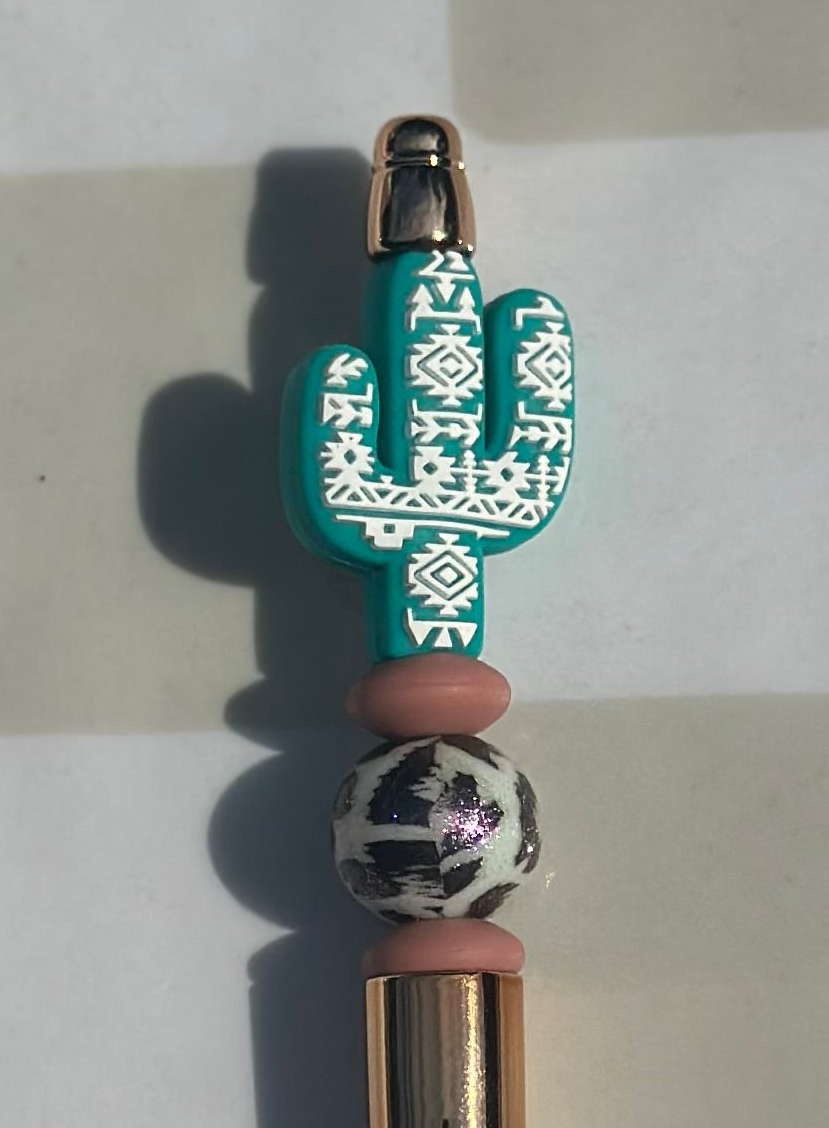 Cactus beaded pen
