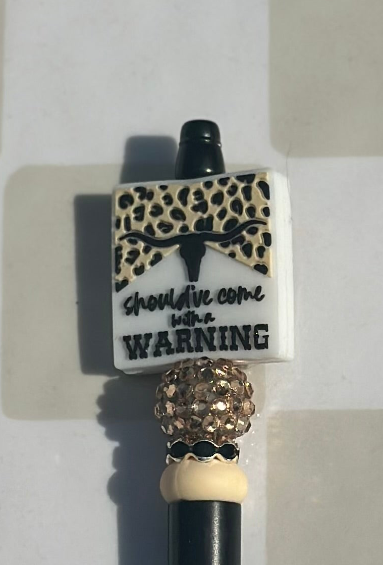Come with a warning beaded pens