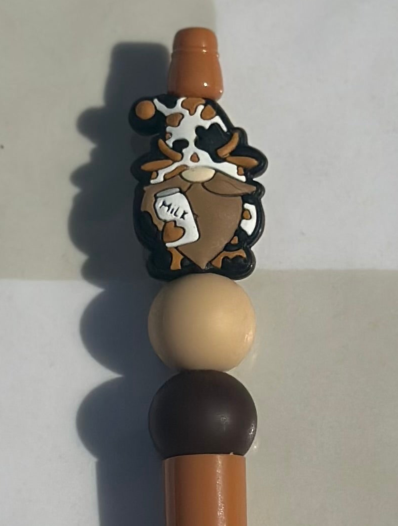 Milk Gnome beaded pen