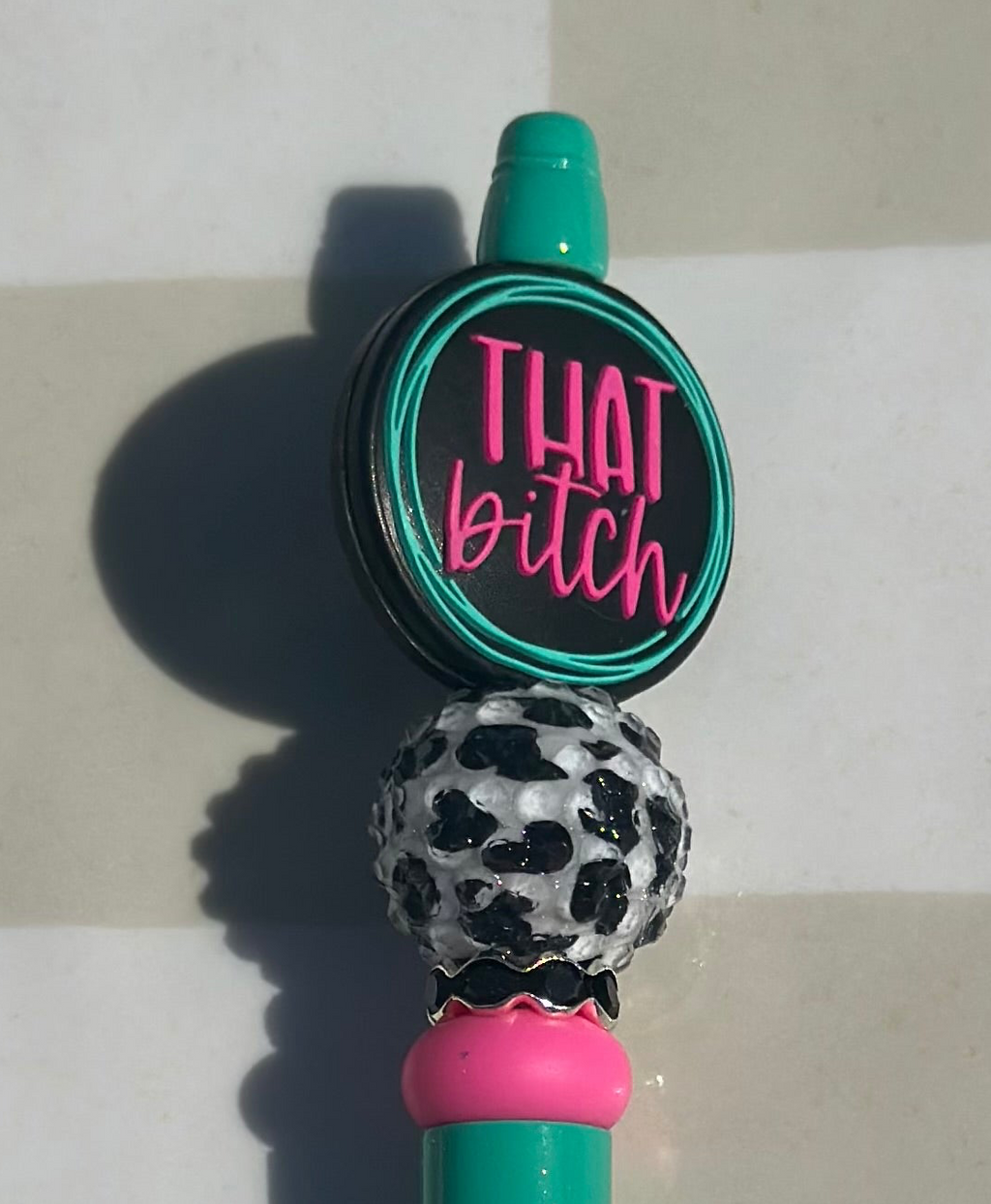 That “B” beaded pen