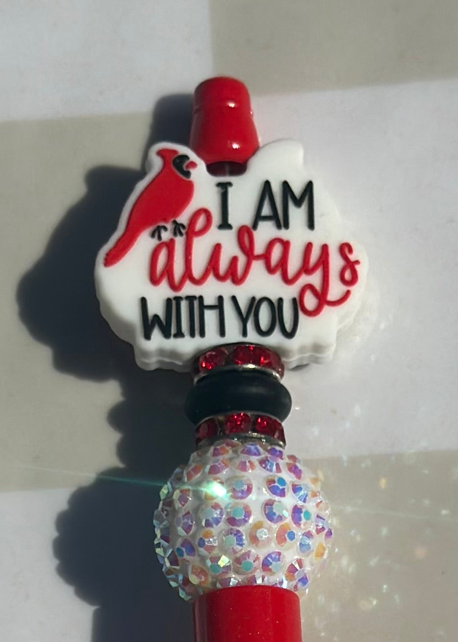Always with you Cardinal beaded pen
