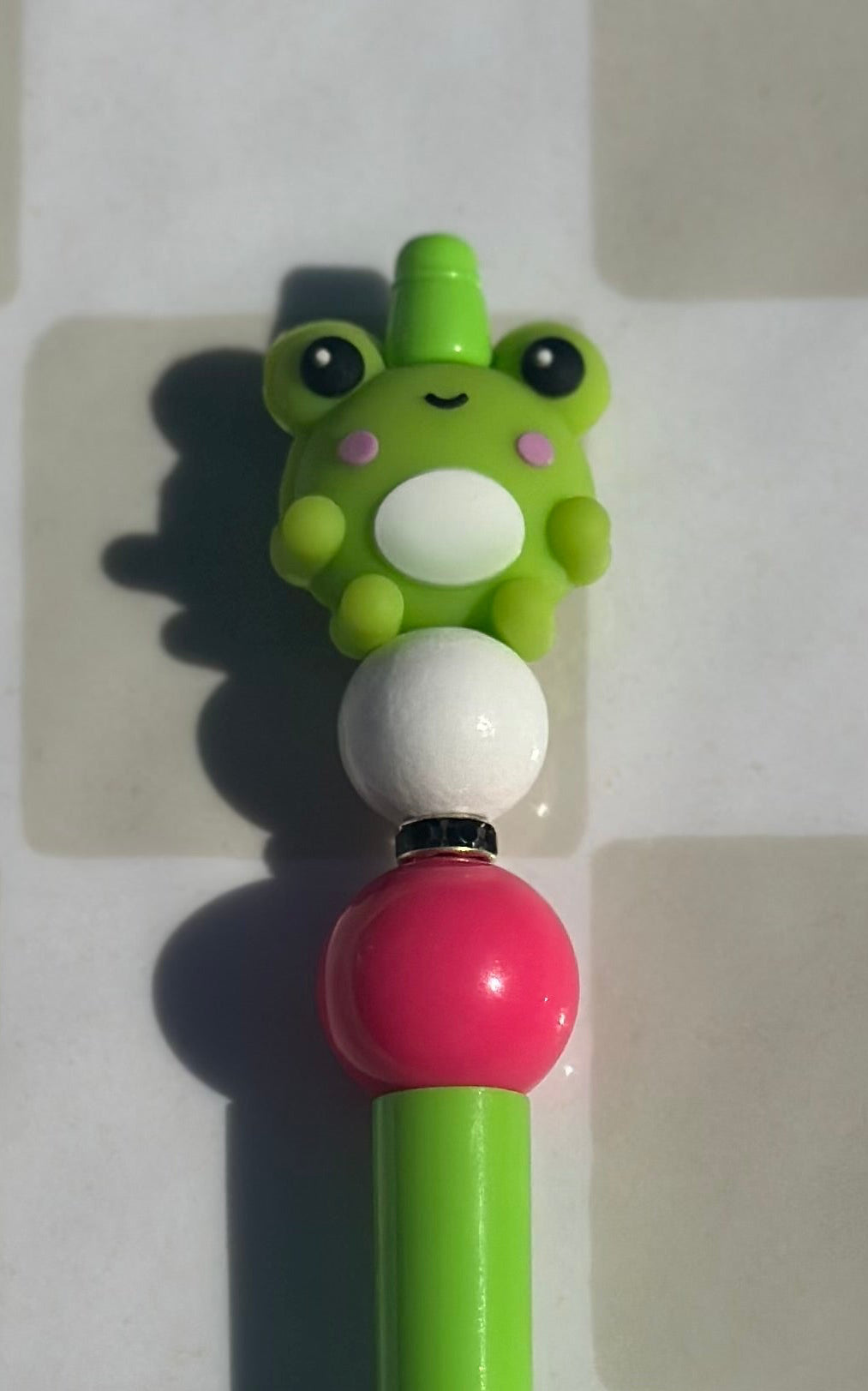 3D frog beaded pen