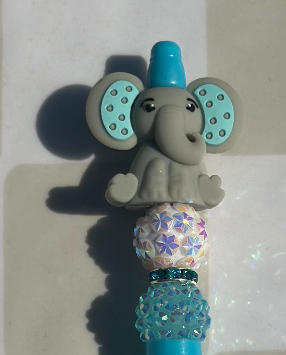 3D Elephant beaded pens