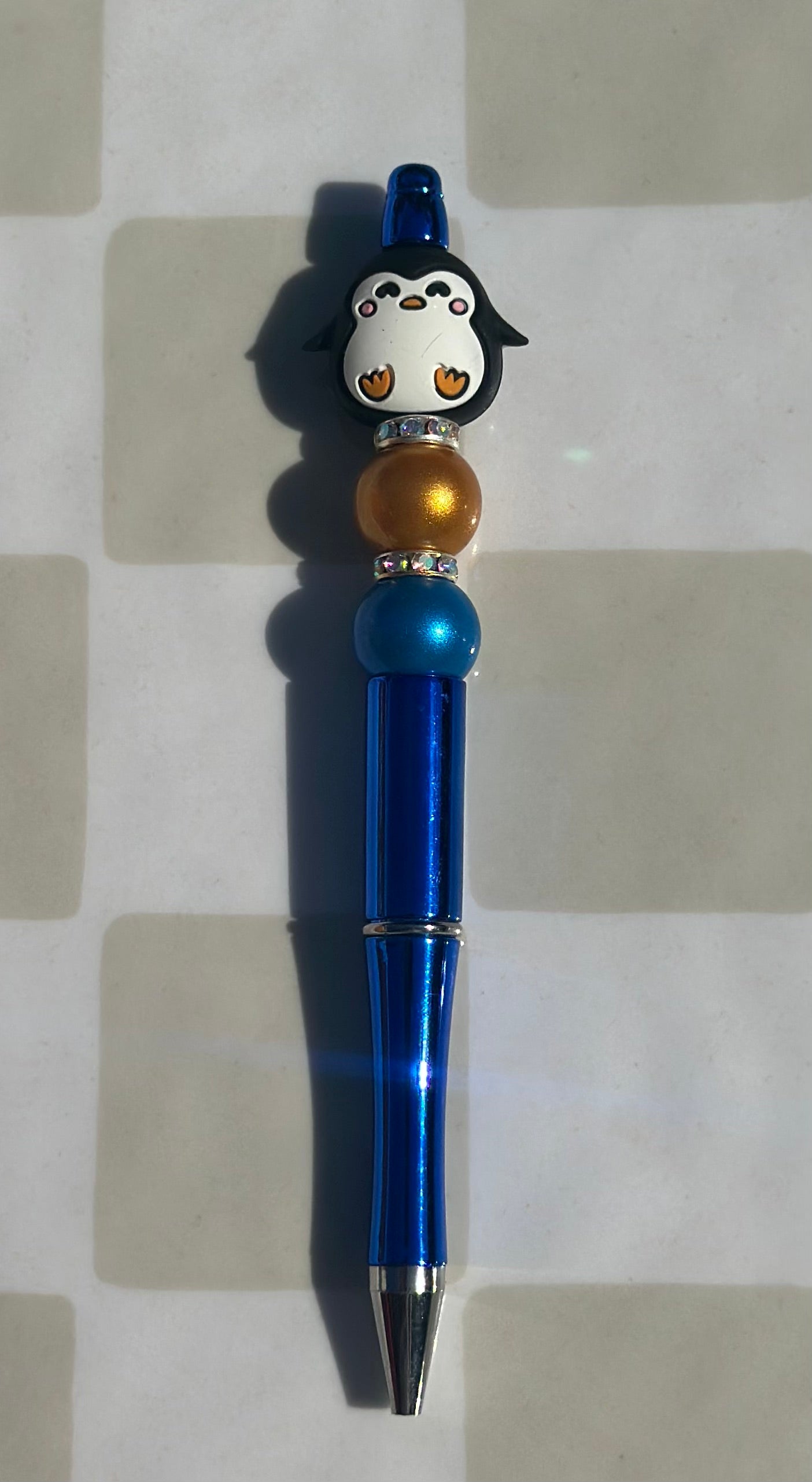 3D Penguin beaded pens