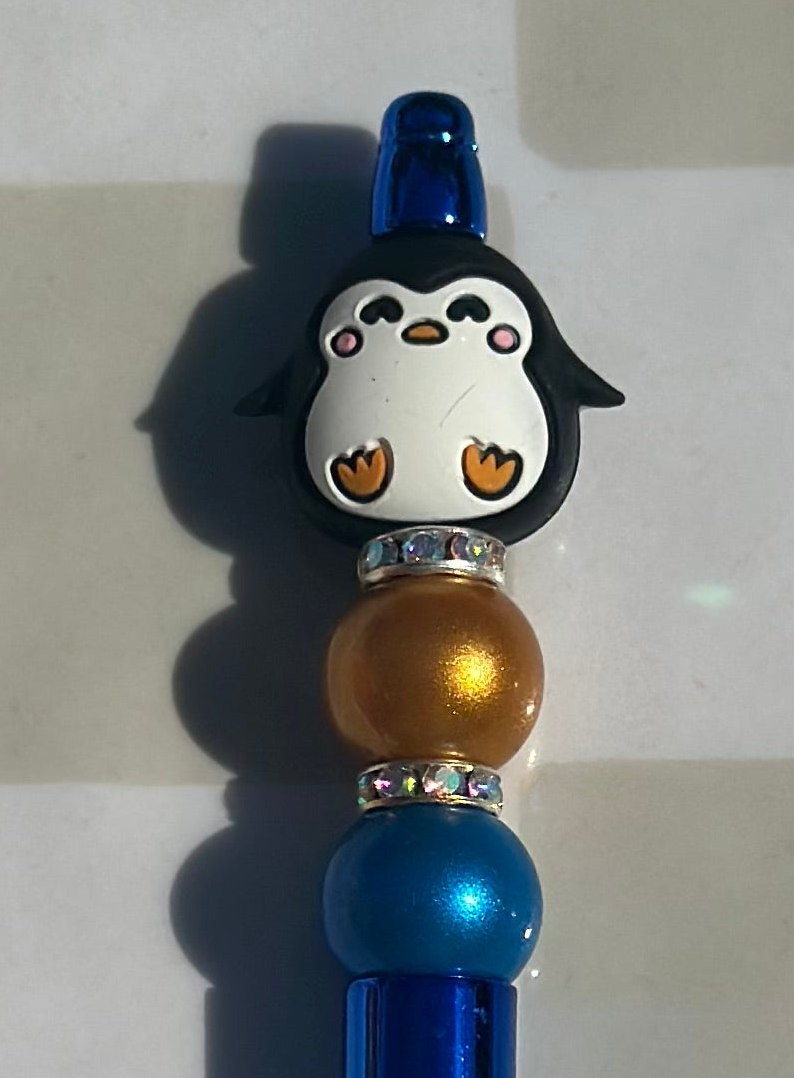3D Penguin beaded pens